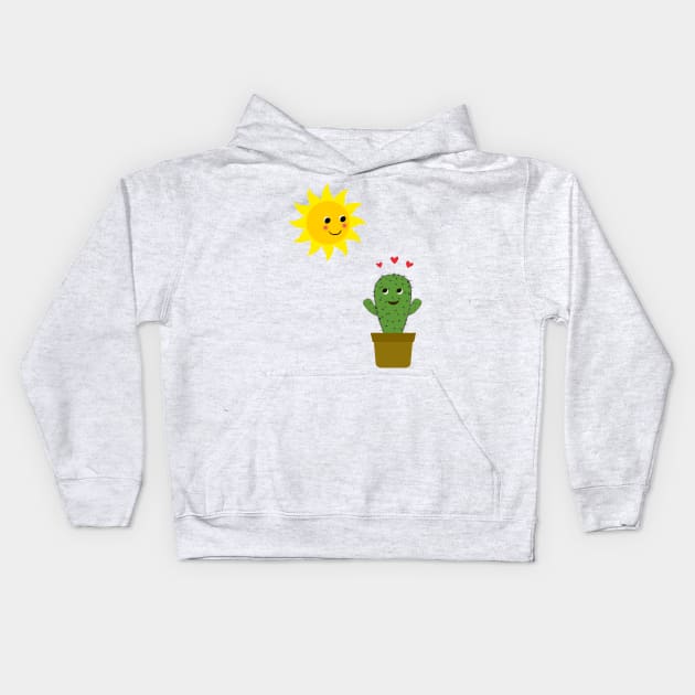 Cactus Crush Kids Hoodie by wanungara